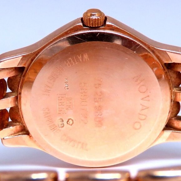 Movado Watch 14kt Gold - Picture 3 of 7